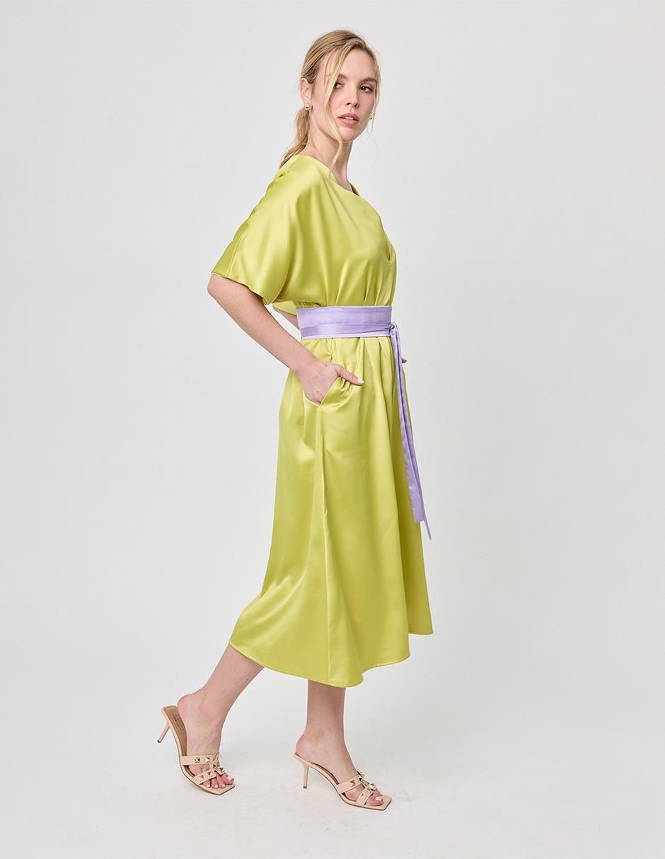 Vestido midi formal paixao para mujer 13