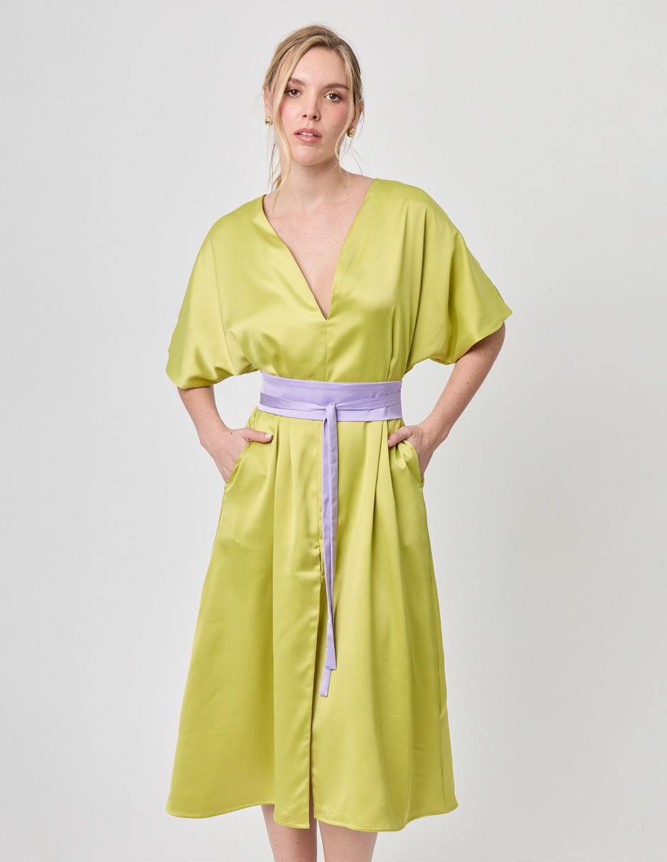 Vestido midi formal paixao para mujer