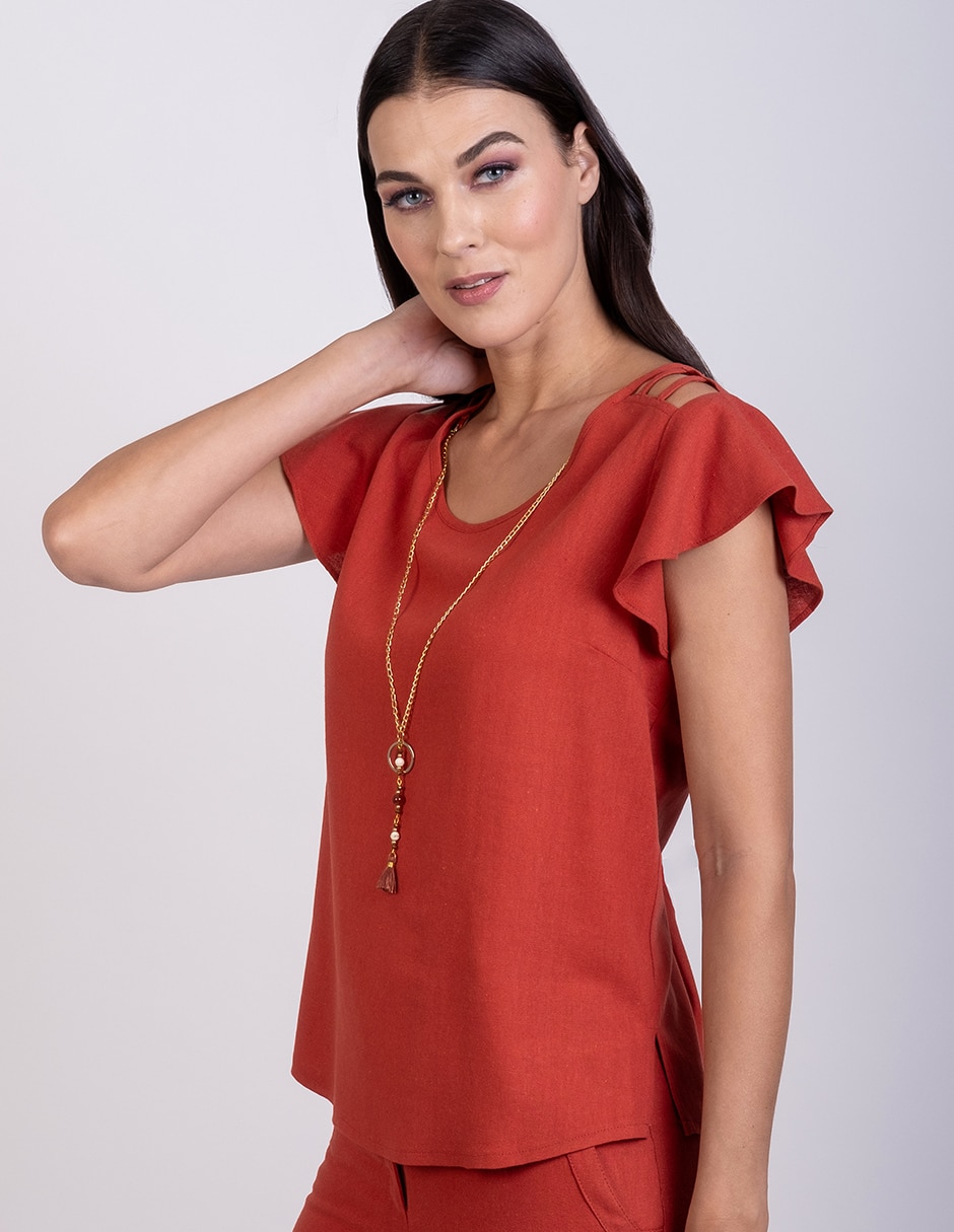 Blusa manga corta para mujer 6