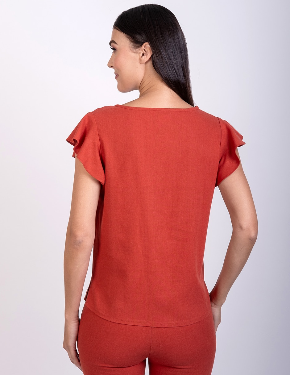 Blusa manga corta para mujer 7