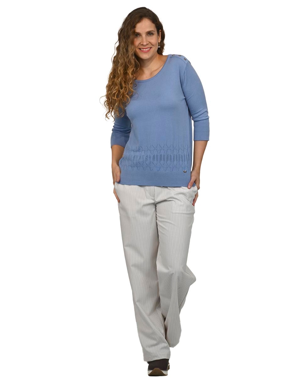 Suéter cuello redondo para mujer