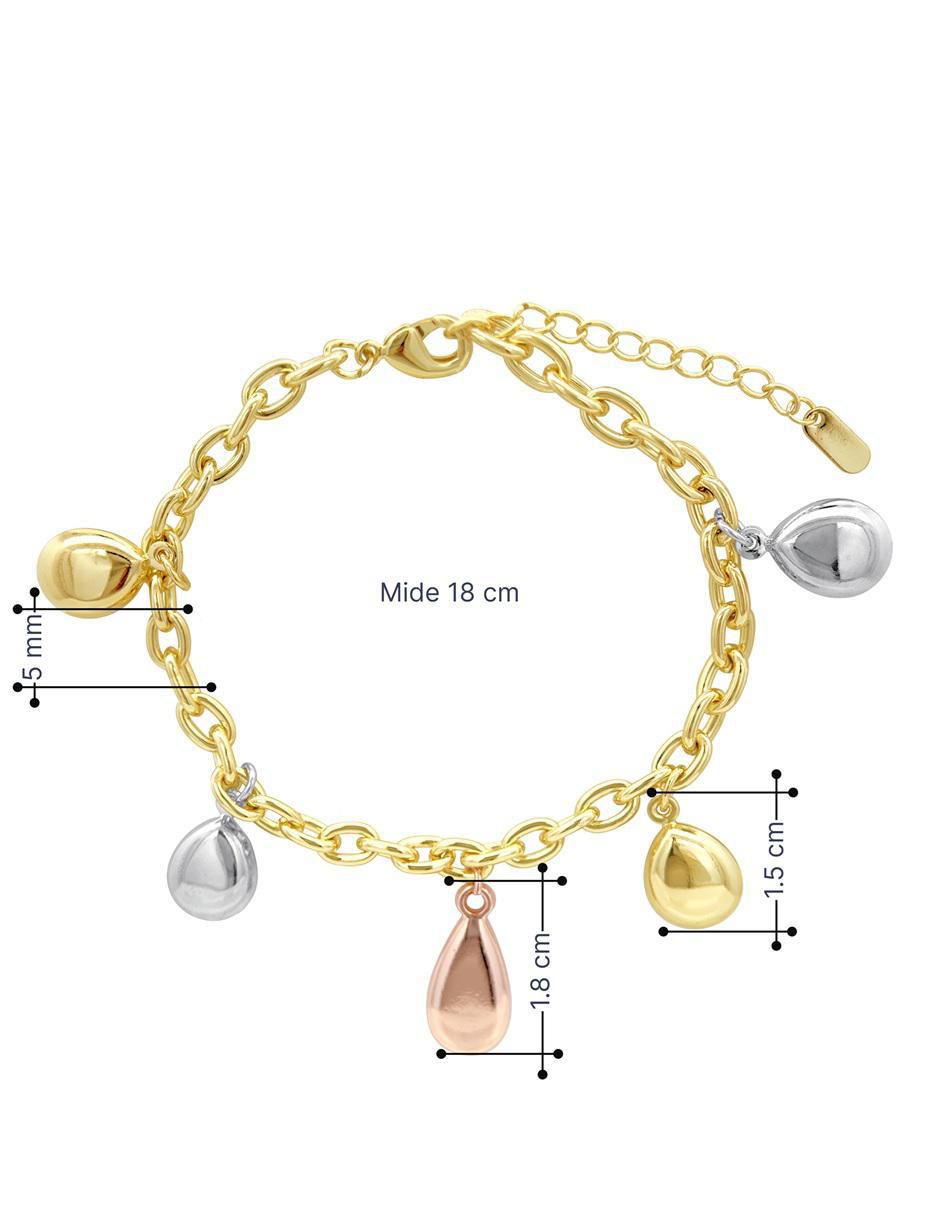 Pulsera con acabado chapa de oro 5