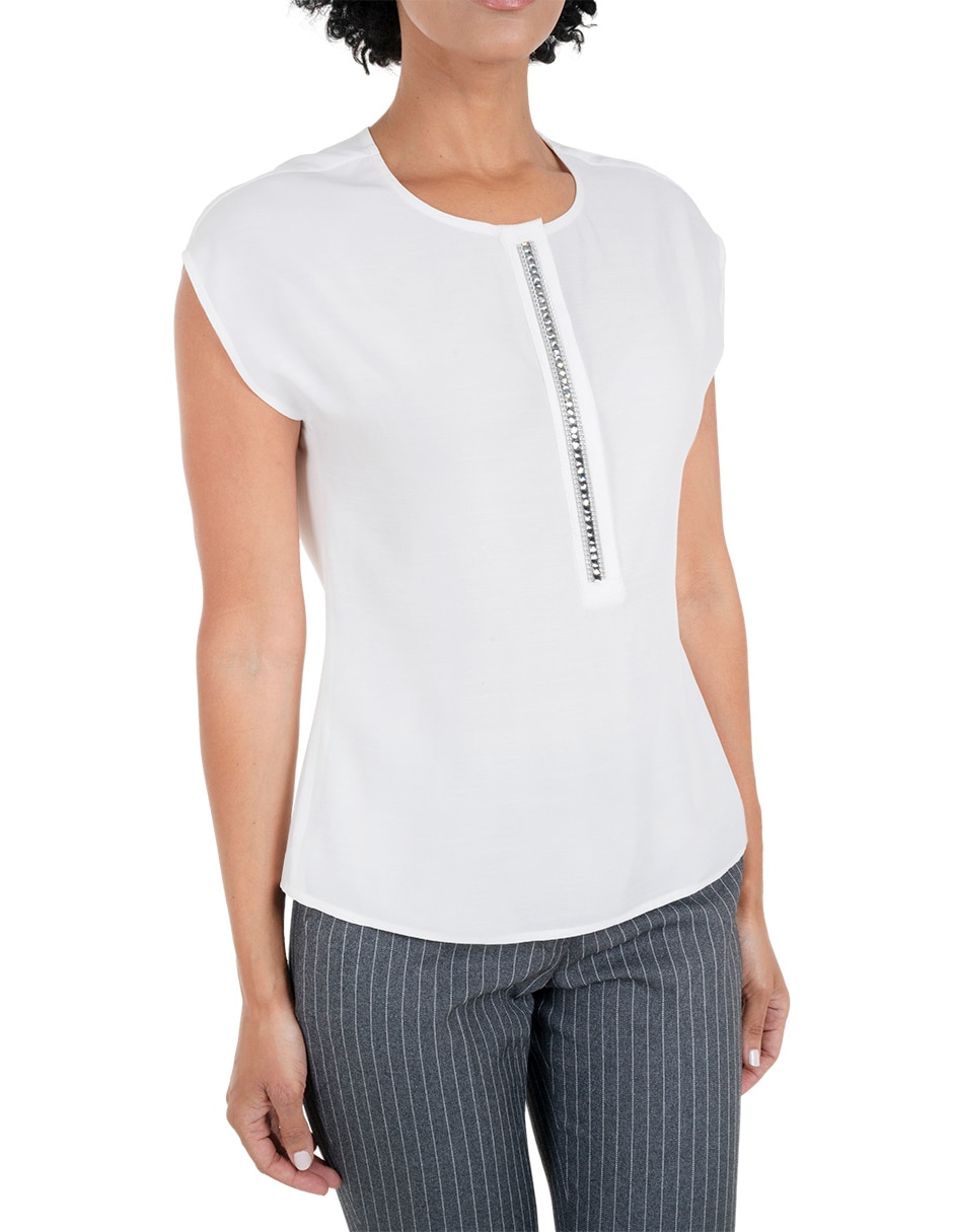 Blusa manga corta para mujer 7