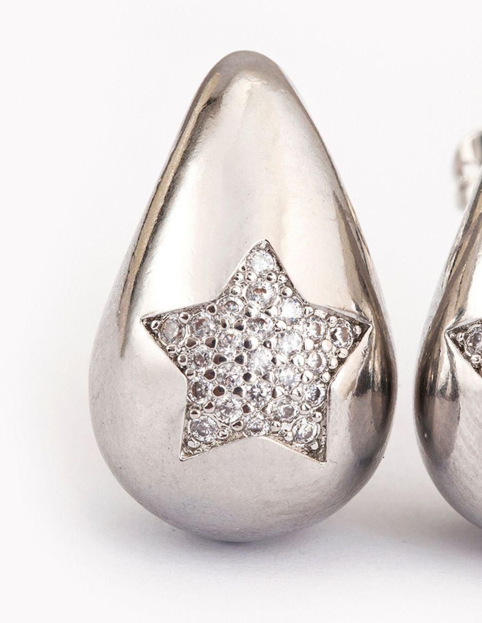Broqueles de gota con acabado brillante 2