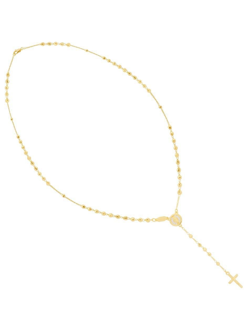 Collar Virgen de Guadalupe de cruz 18 K
