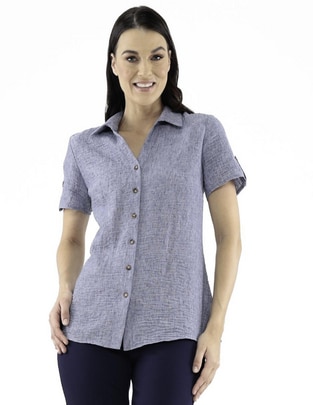 Blusa manga corta para mujer