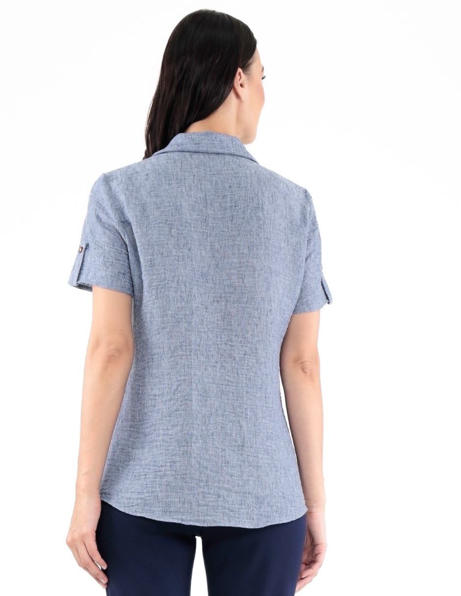 Blusa manga corta para mujer