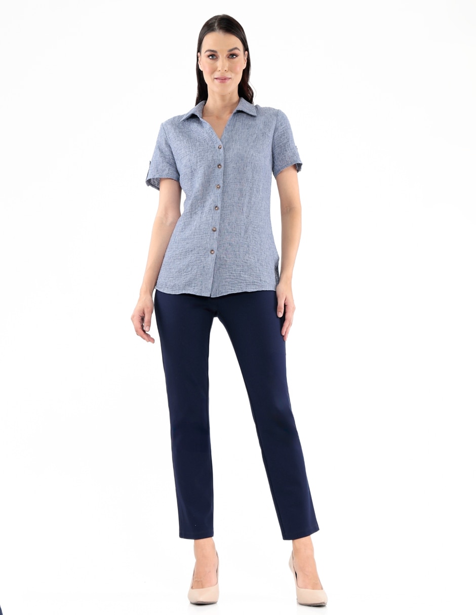 Blusa manga corta para mujer