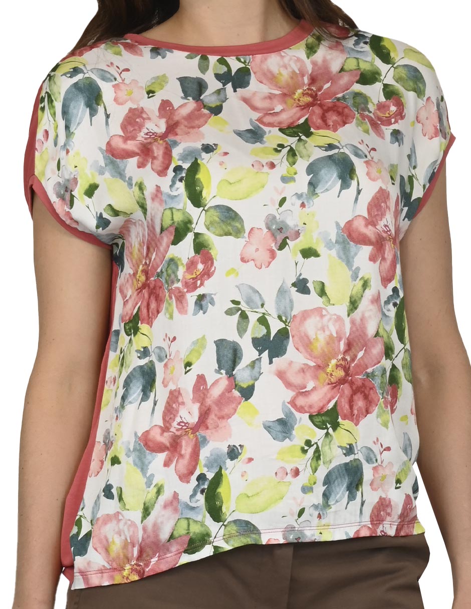 Playera manga corta Carsel cuello redondo para mujer 4