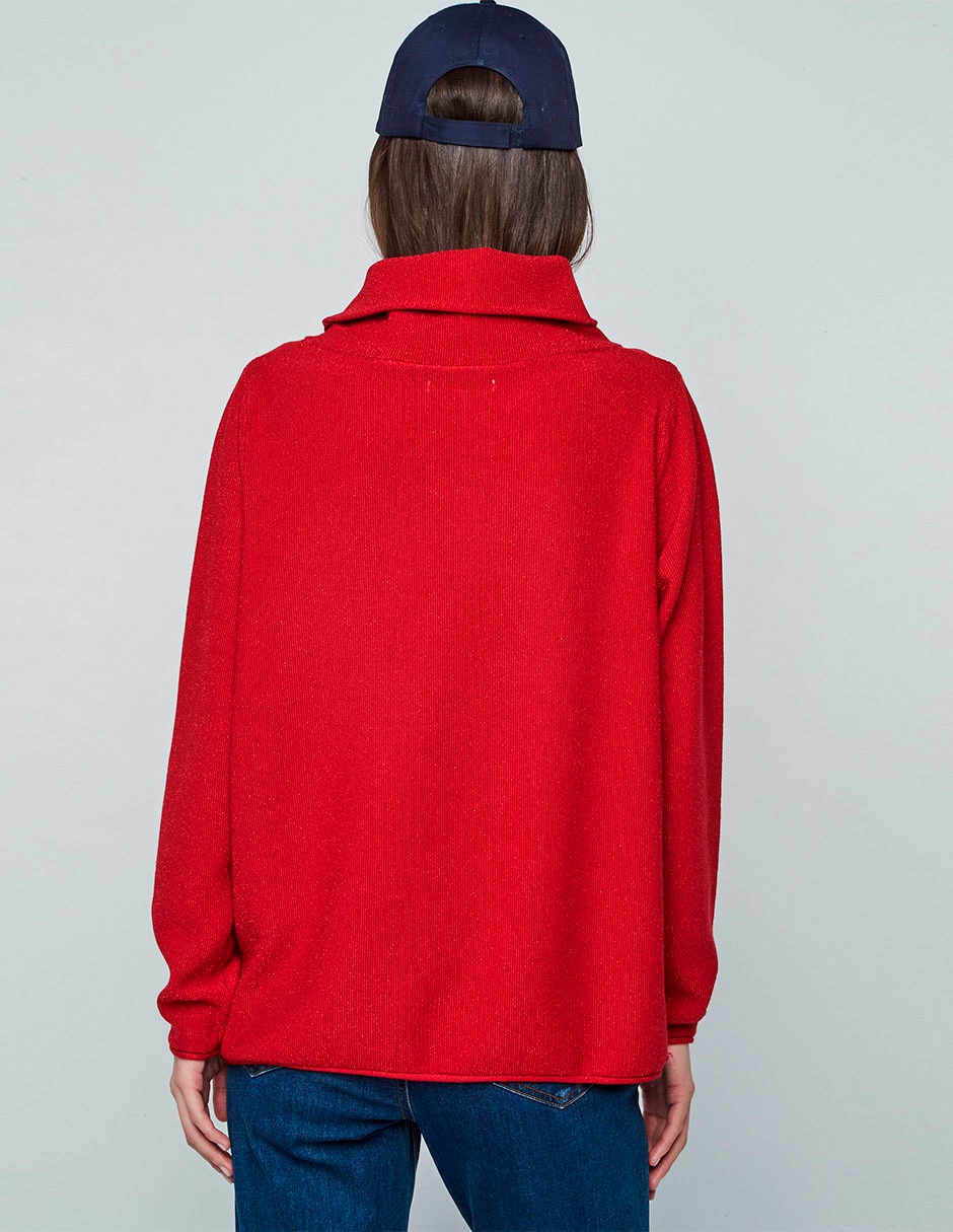 Suéter cuello drapeado para mujer 4