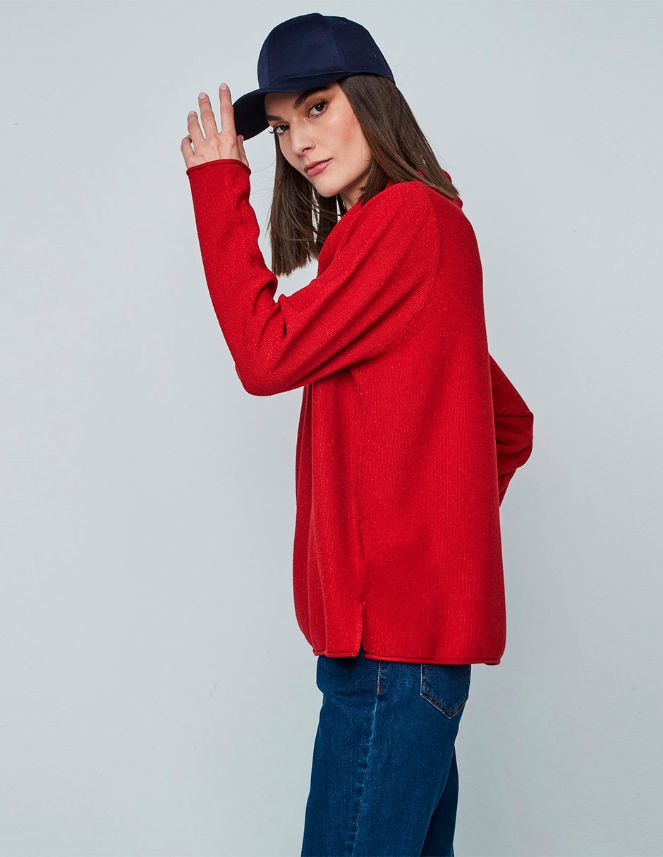 Suéter cuello drapeado para mujer 2