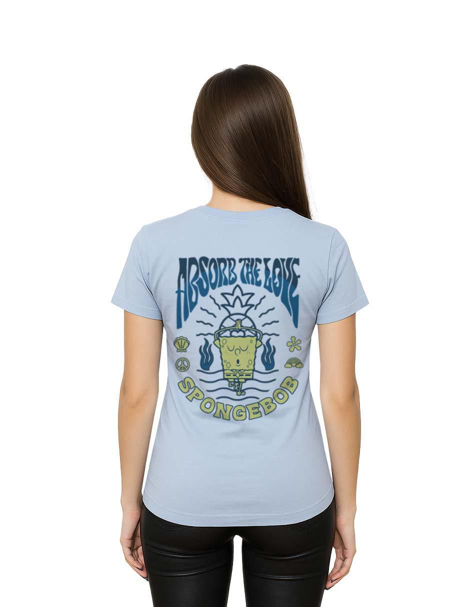 Playera manga corta Bob Esponja cuello redondo mujer 2