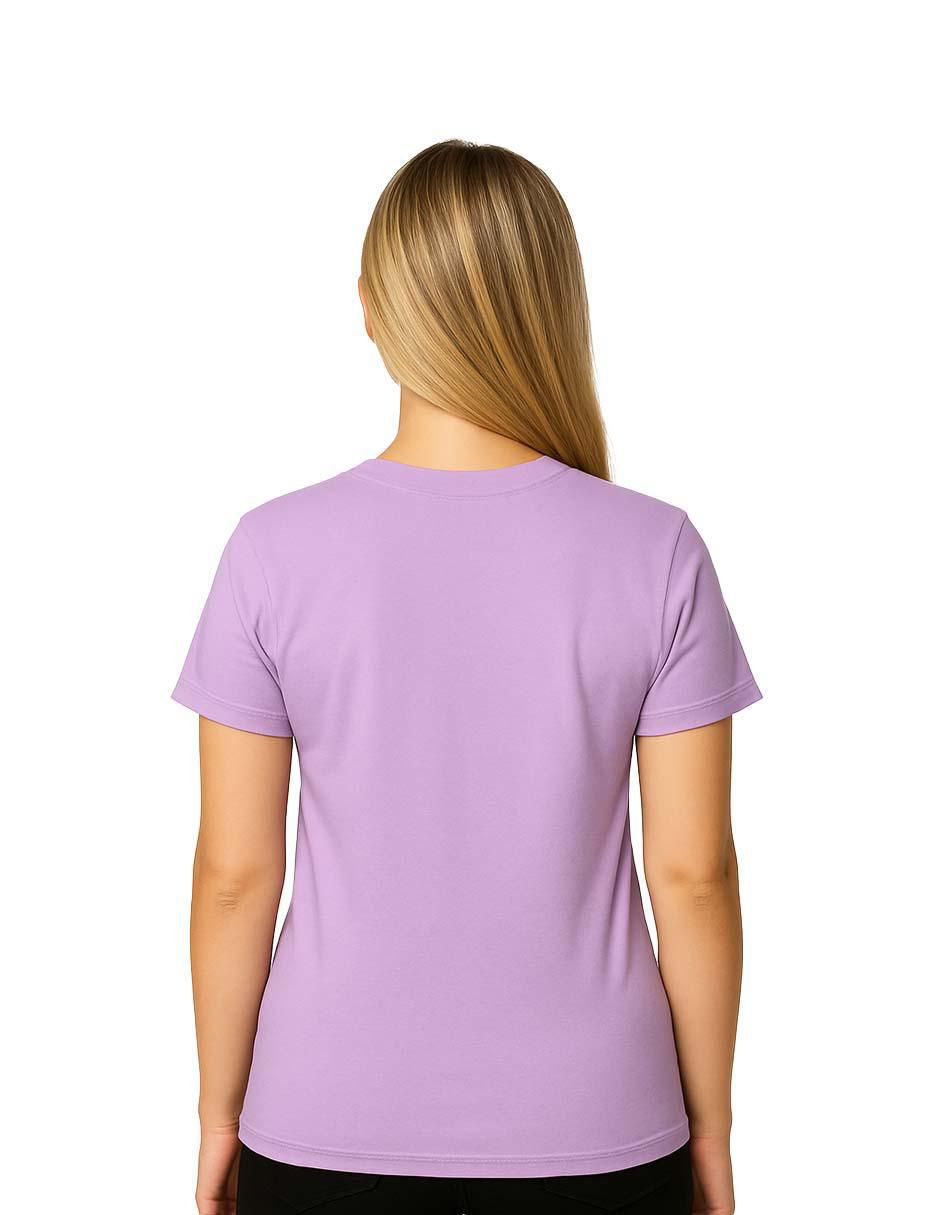 Playera manga corta cuello redondo para mujer 3