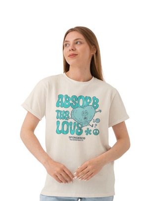 Playera manga corta cuello redondo para mujer Playera manga corta cuello redondo para mujer