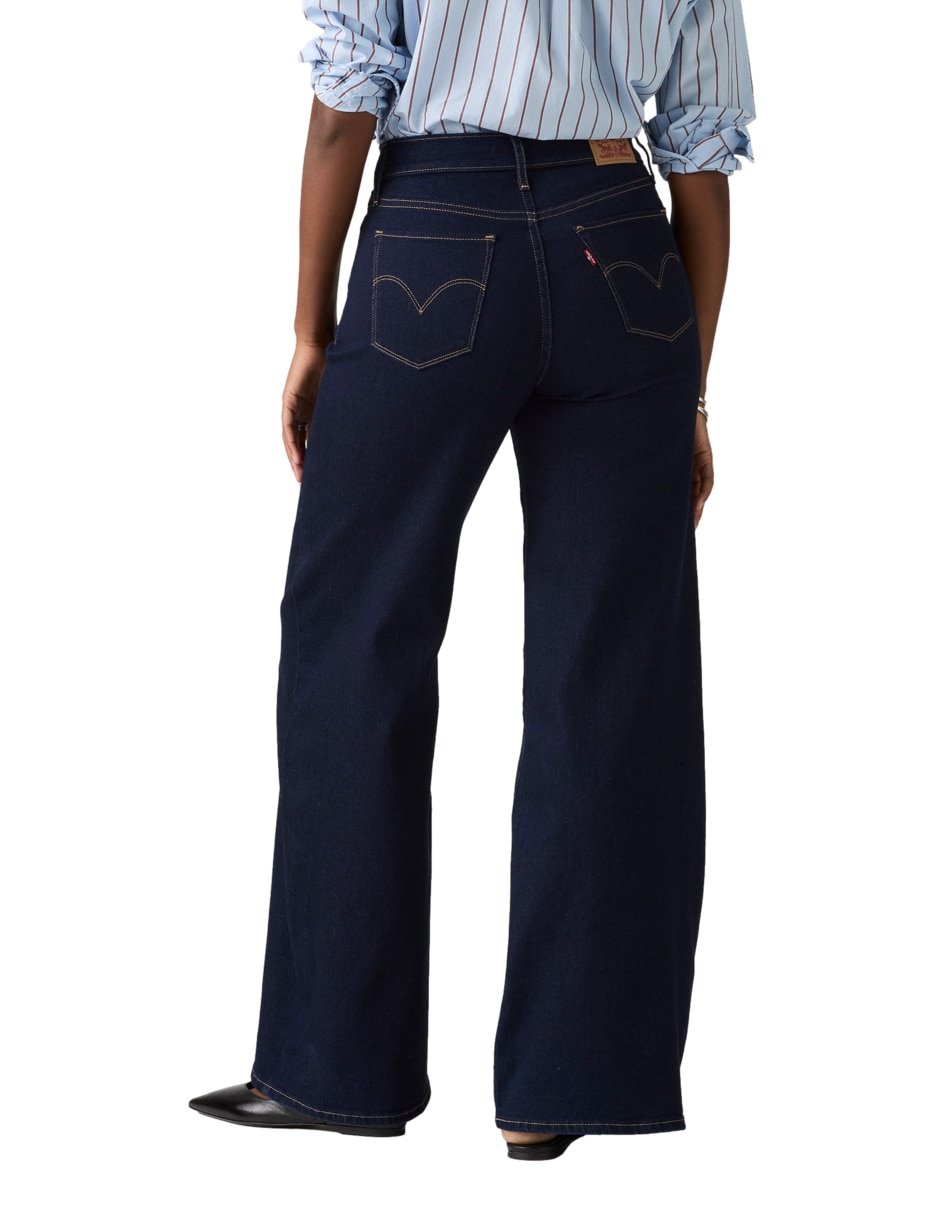 Jeans wide leg Levi's 318 Shaping Darkest Sky corte cintura para mujer