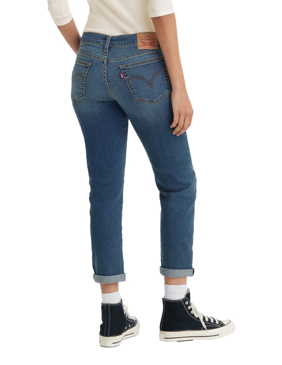 Jeans boyfriend cintura levi's mid rise boyfriend working late para mujer