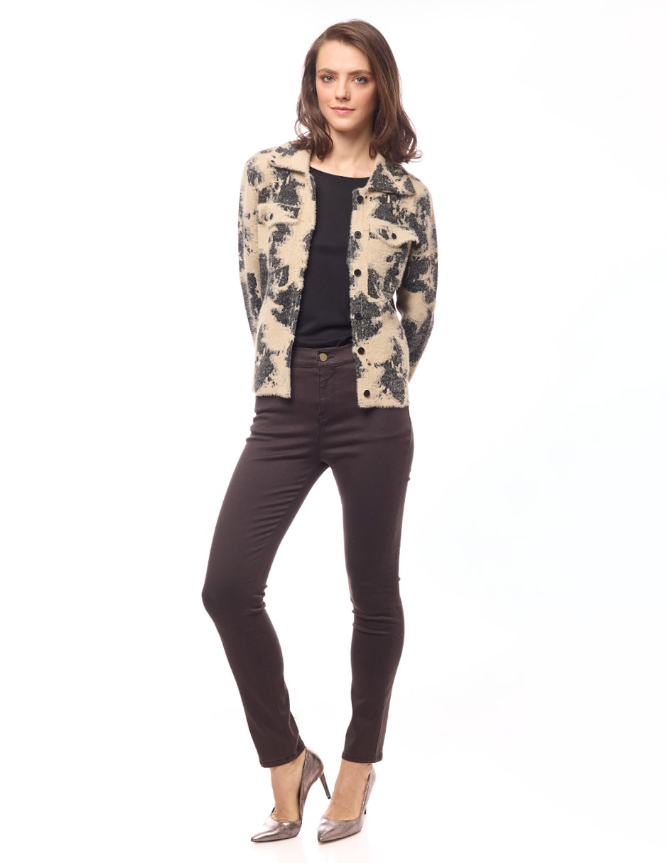 Blusa camisera Foley's manga larga para mujer