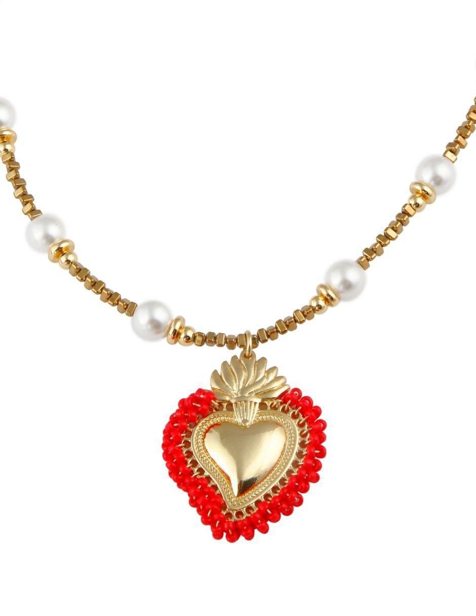 Collar corazón Milagritos 1