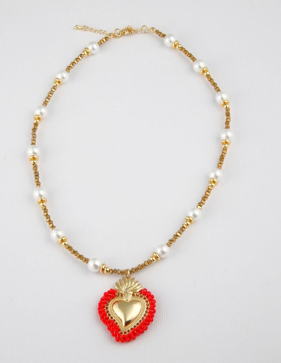 Collar corazón Milagritos 4