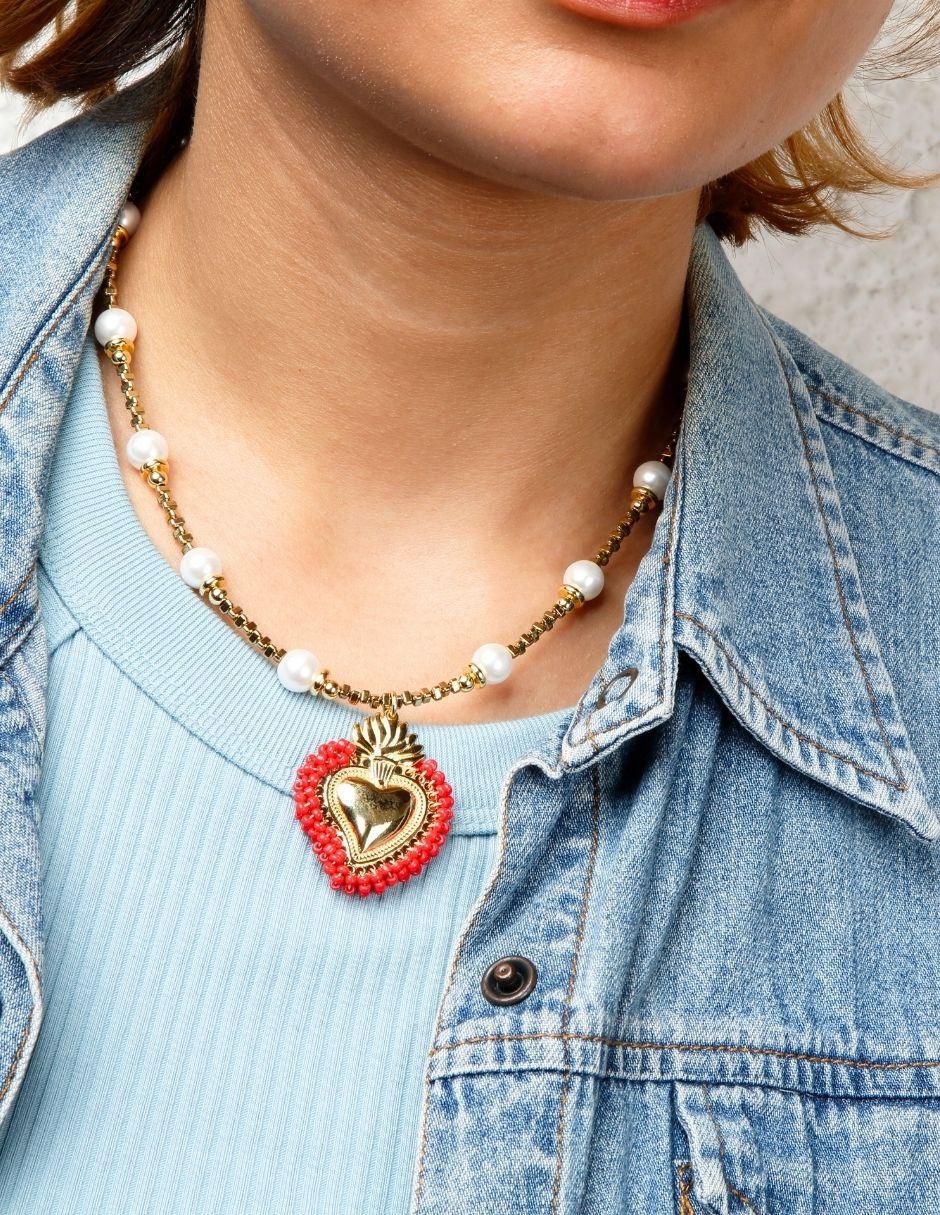 Collar corazón Milagritos 5