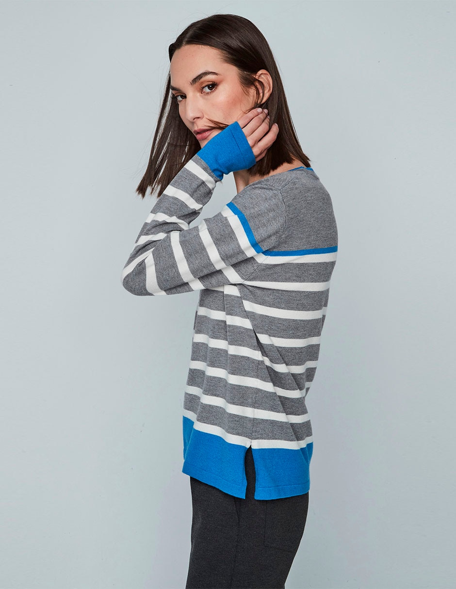 Suéter cuello redondo para mujer 8