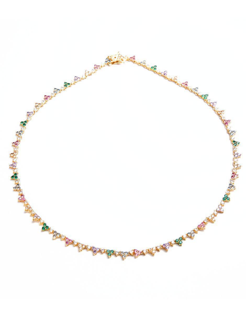Collar triangular Virelia con acabado baño de oro 18 K 7