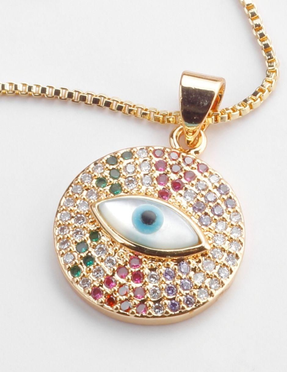 Collar ojo Eylune con acabado baño de oro 18 K 3