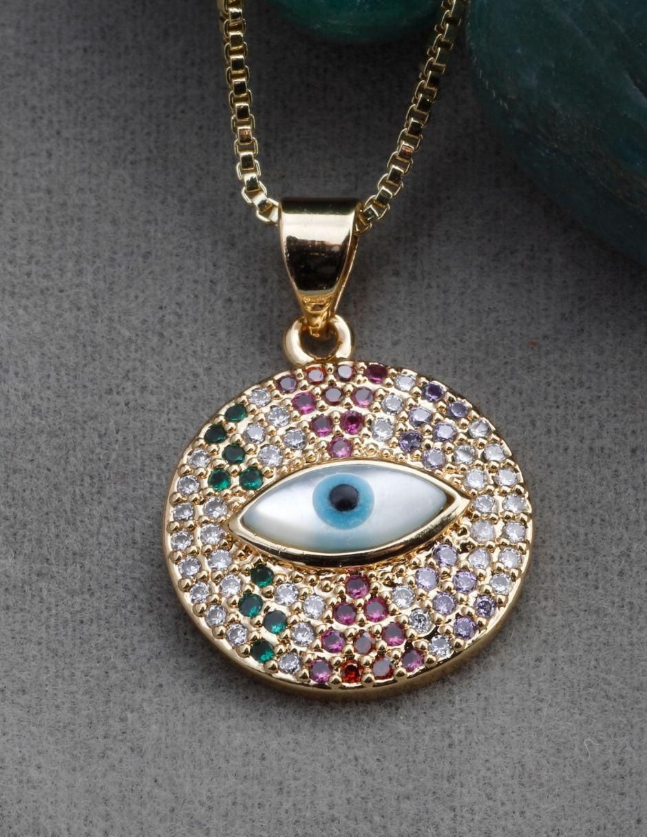 Collar ojo Eylune con acabado baño de oro 18 K 4
