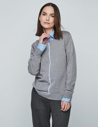 Suéter cuello redondo para mujer 1