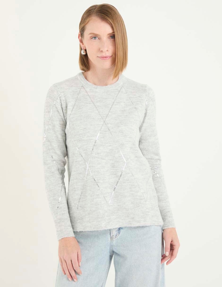 Suéter cuello redondo para mujer Suéter cuello redondo para mujer