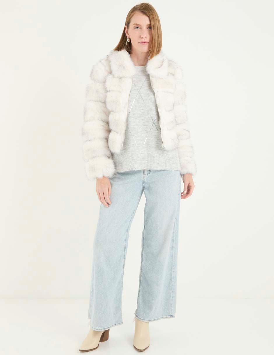 Suéter cuello redondo para mujer