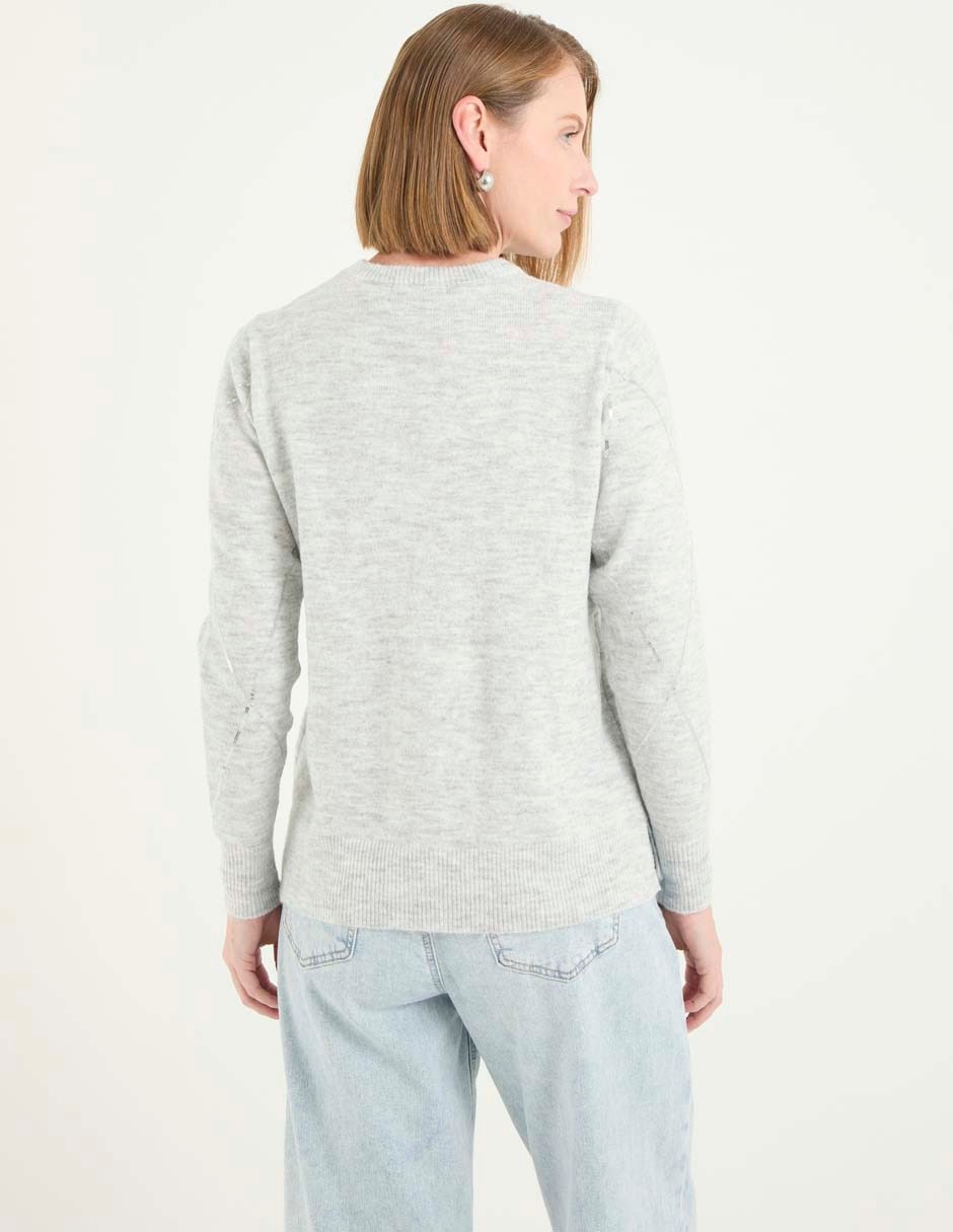 Suéter cuello redondo para mujer