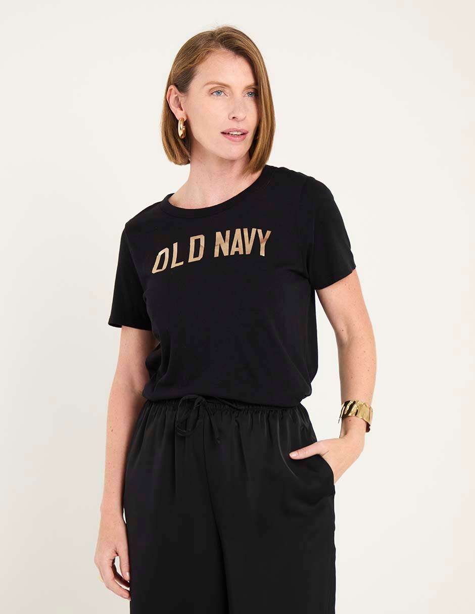 Playera manga corta cuello redondo mujer
