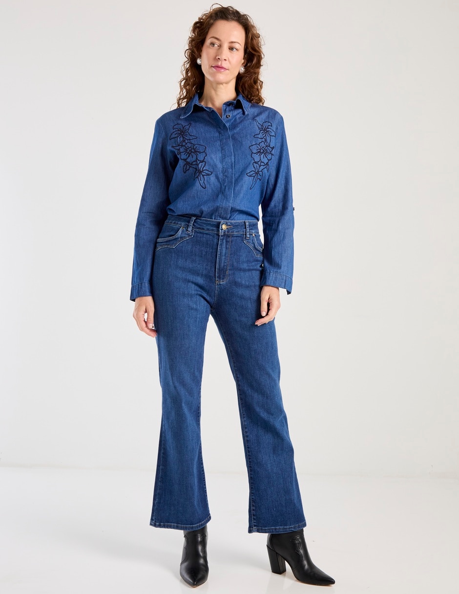 Blusa camisera manga larga para mujer 7