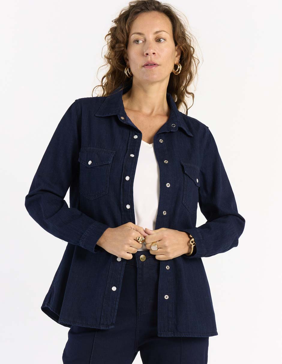 Blusa camisera manga larga para mujer 1