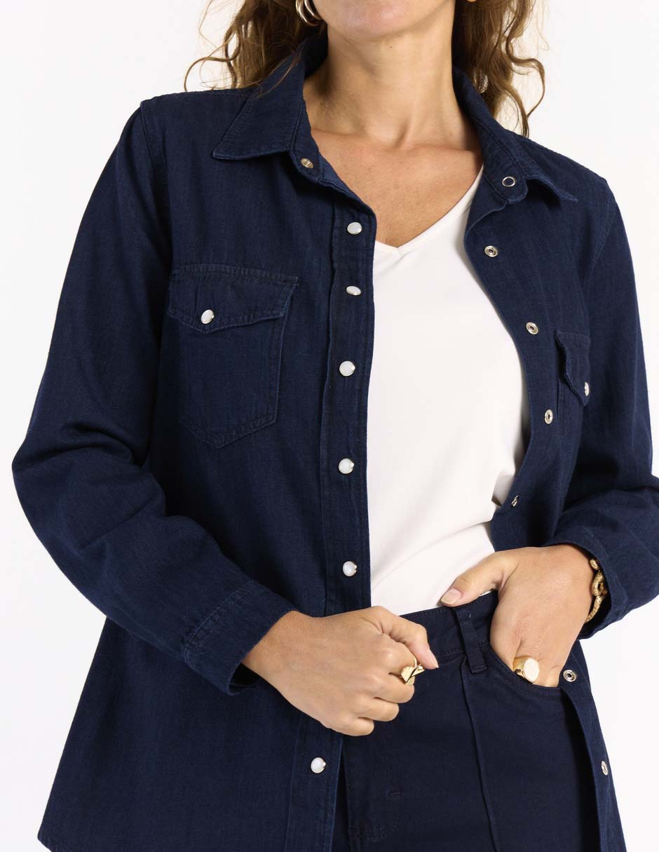 Blusa camisera manga larga para mujer 7
