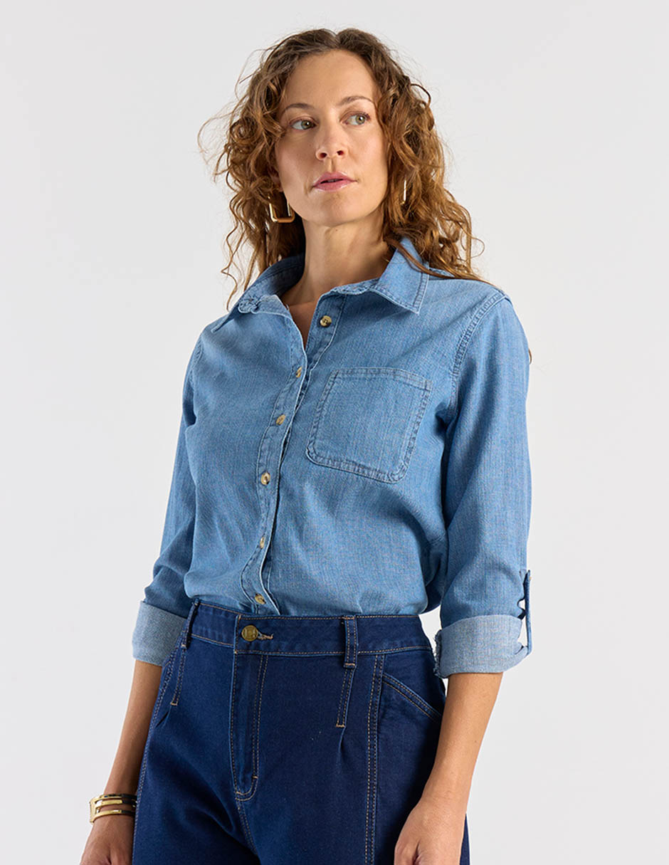 Blusa camisera Lieb manga larga para mujer 8