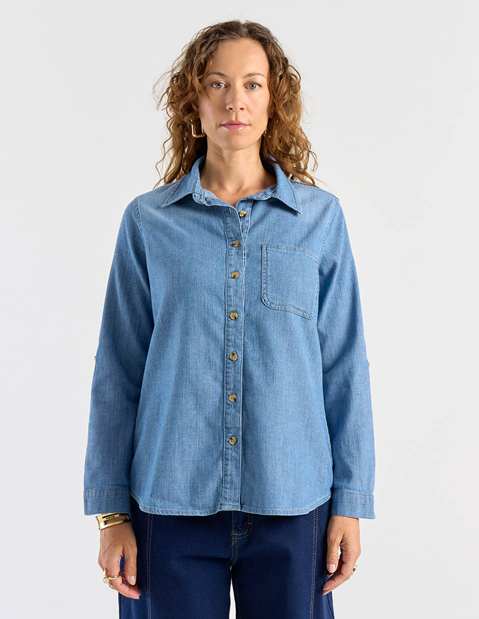 Blusa camisera Lieb manga larga para mujer 13