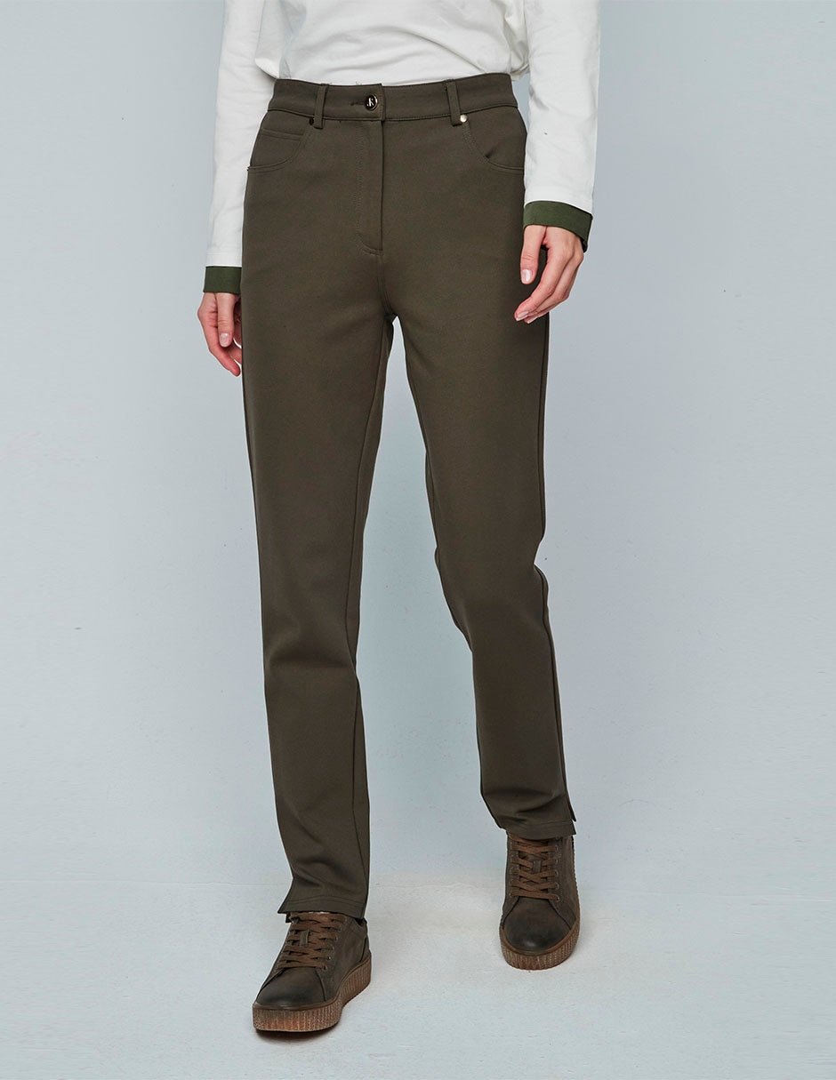 Pantalón chino straight para mujer Pantalón chino straight para mujer