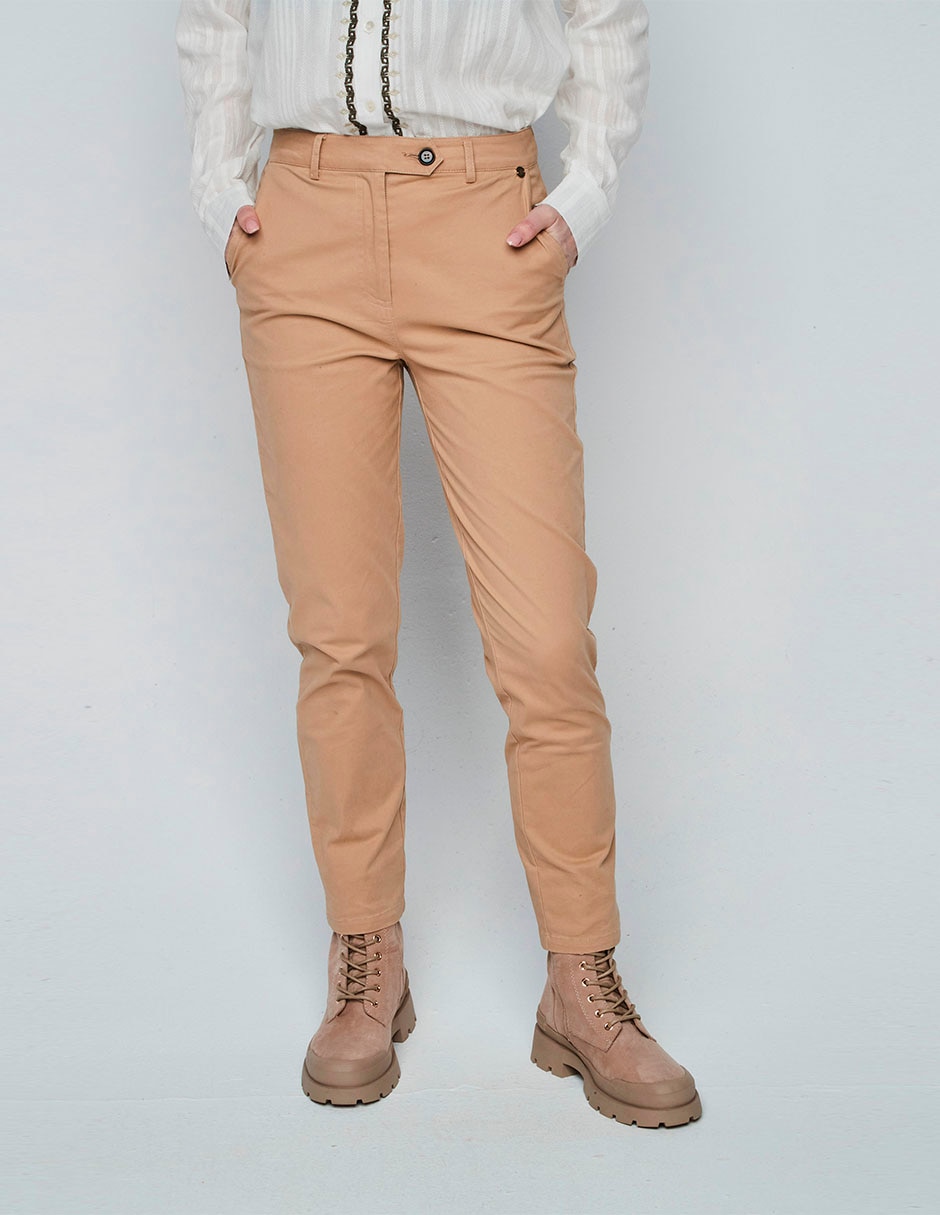 Pantalón chino straight para mujer