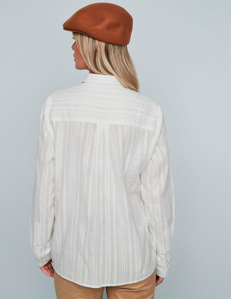 Blusa camisera manga larga para mujer 2