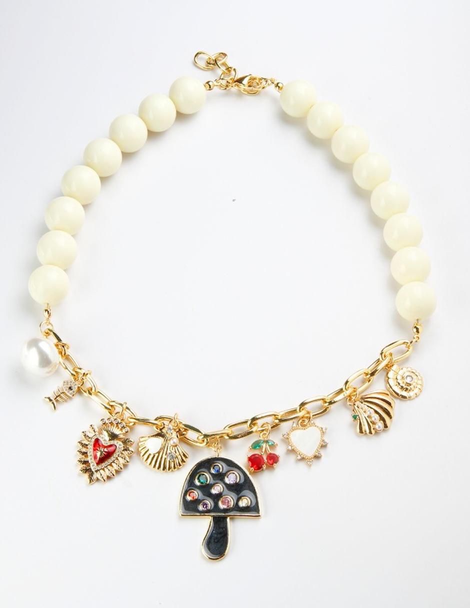 Collar hongo Charmelia con acabado baño de oro 18 K 2