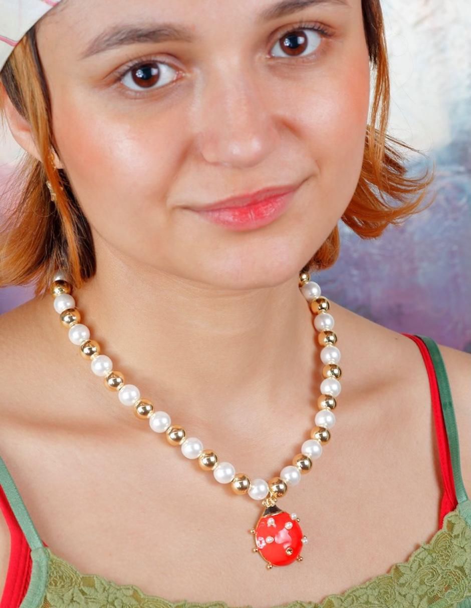Collar Floraviva con acabado baño de oro 18 K 4