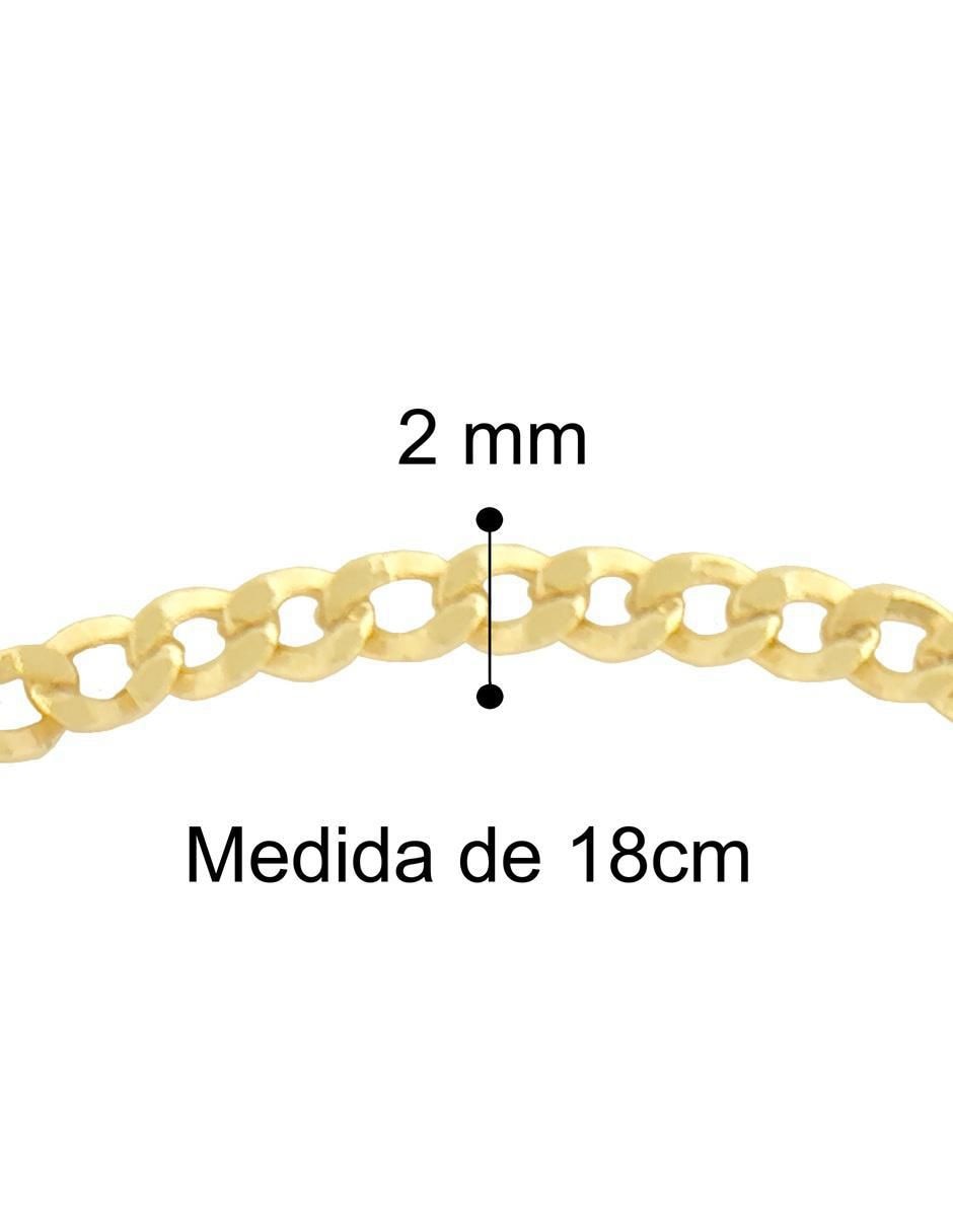 Pulsera de oro 10 K acabado pulido 5