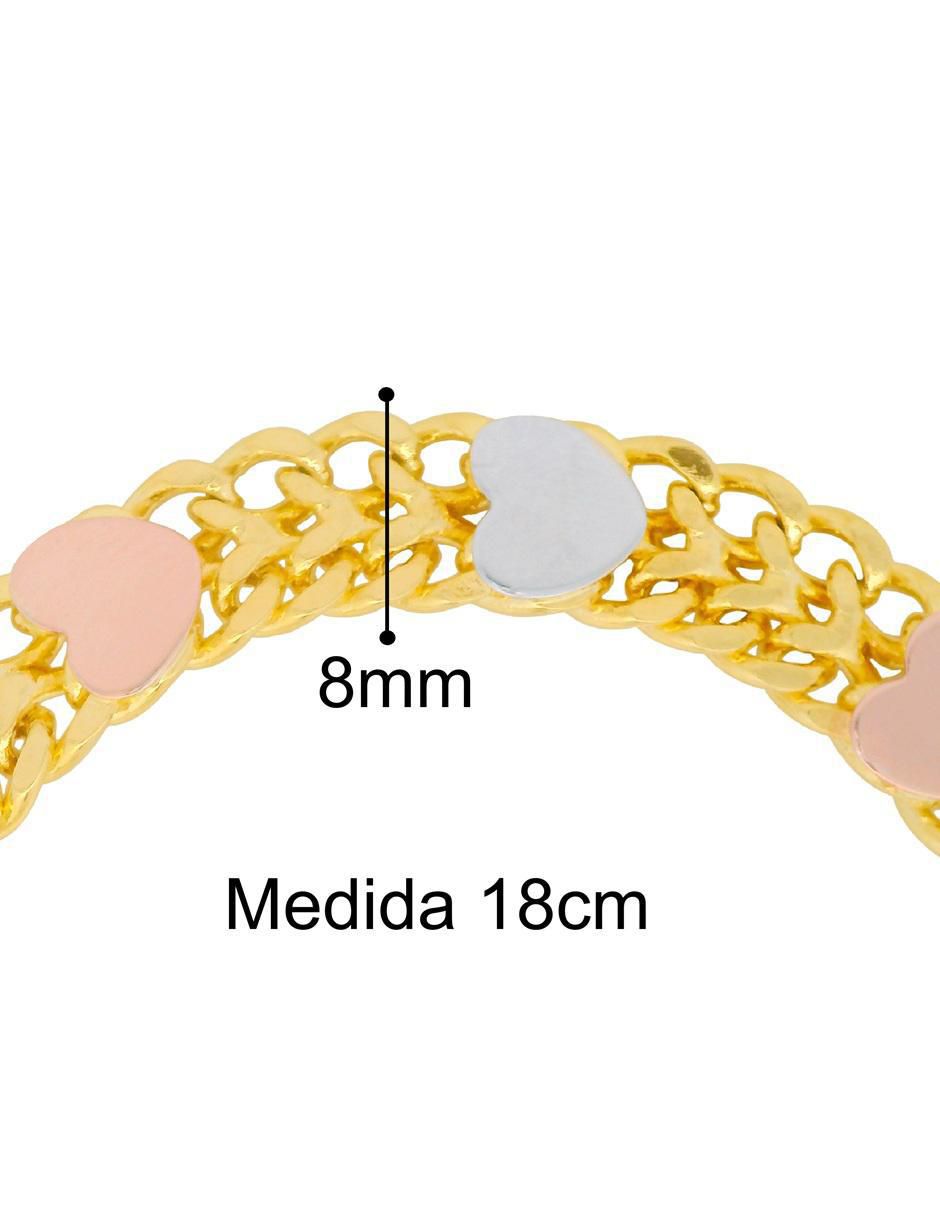 Pulsera 18 K acabado chapa de oro 5