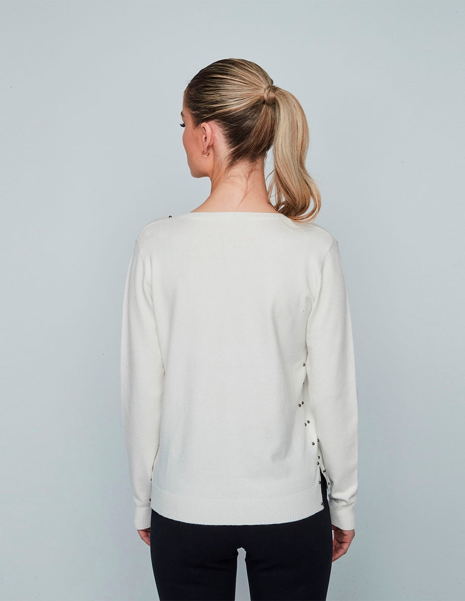 Suéter cuello V para mujer 2