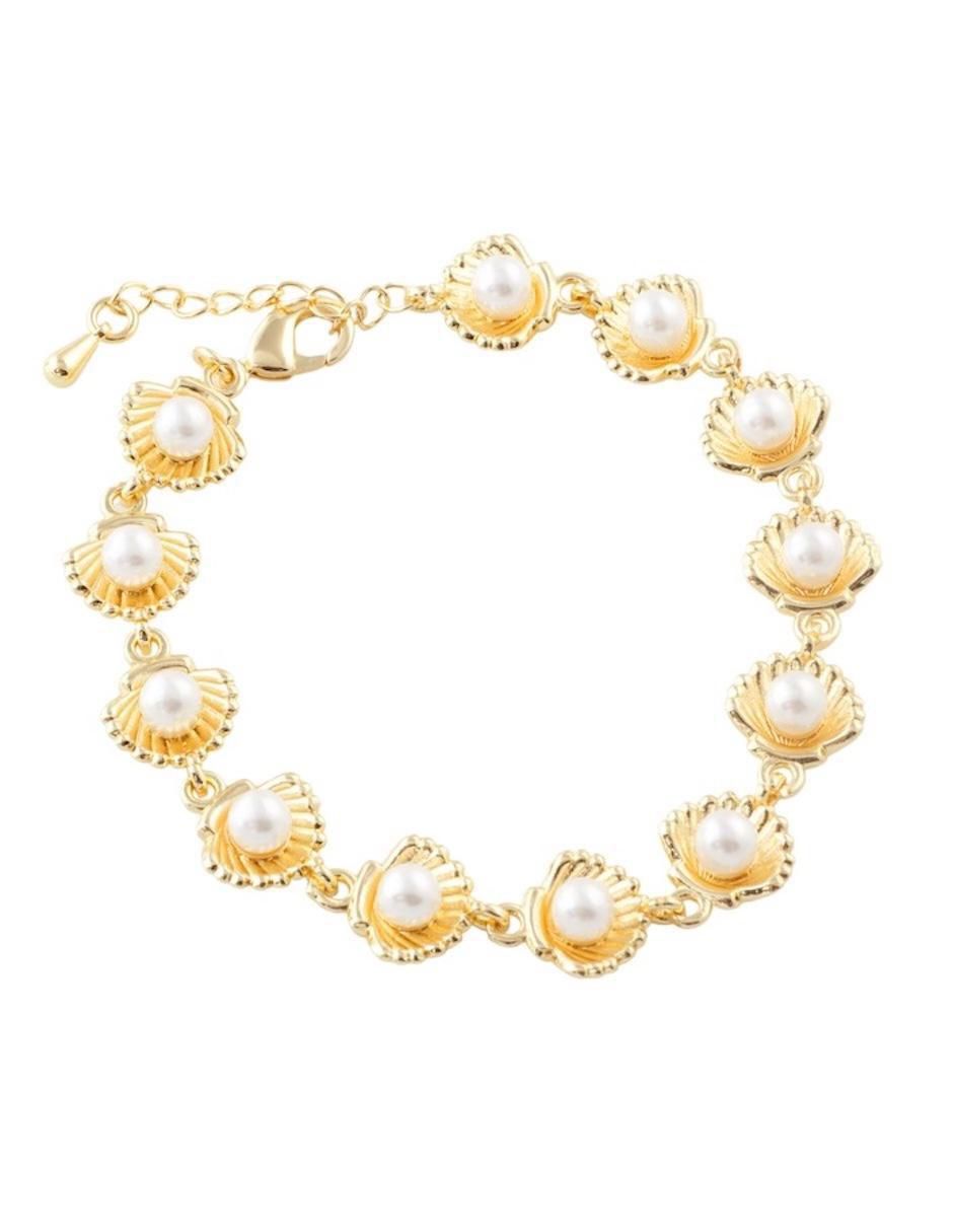 Pulsera con acabado baño de oro 1