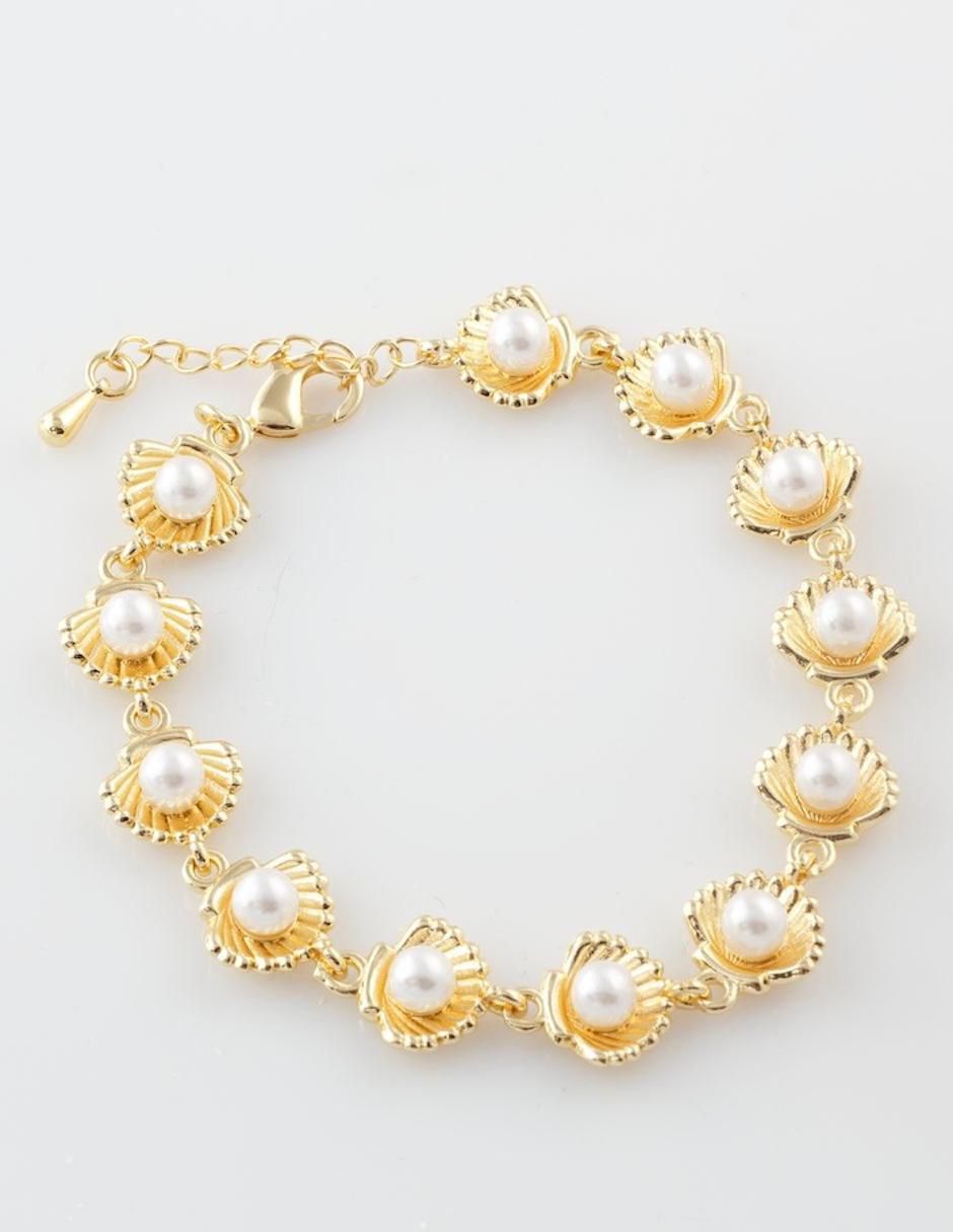 Pulsera con acabado baño de oro 2