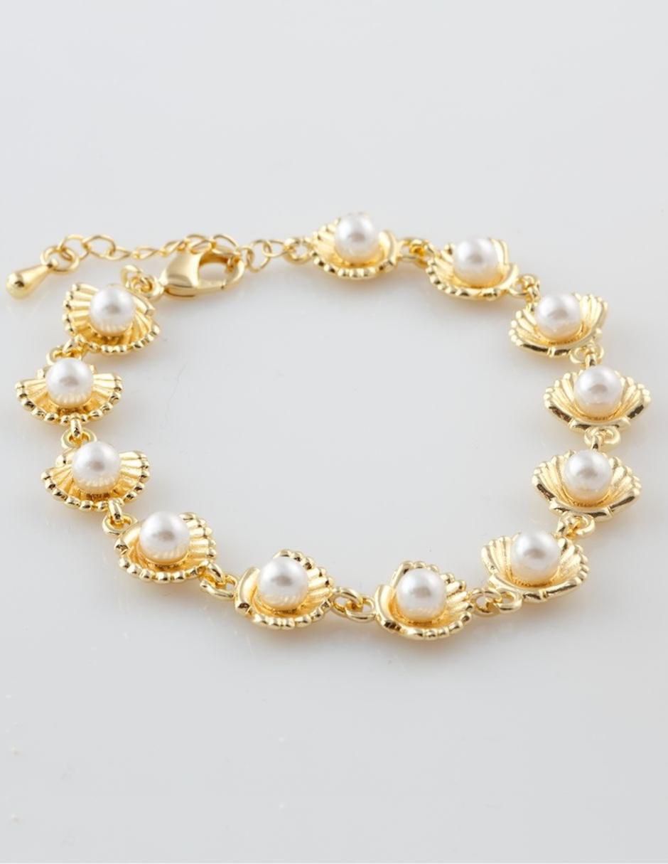 Pulsera con acabado baño de oro 3