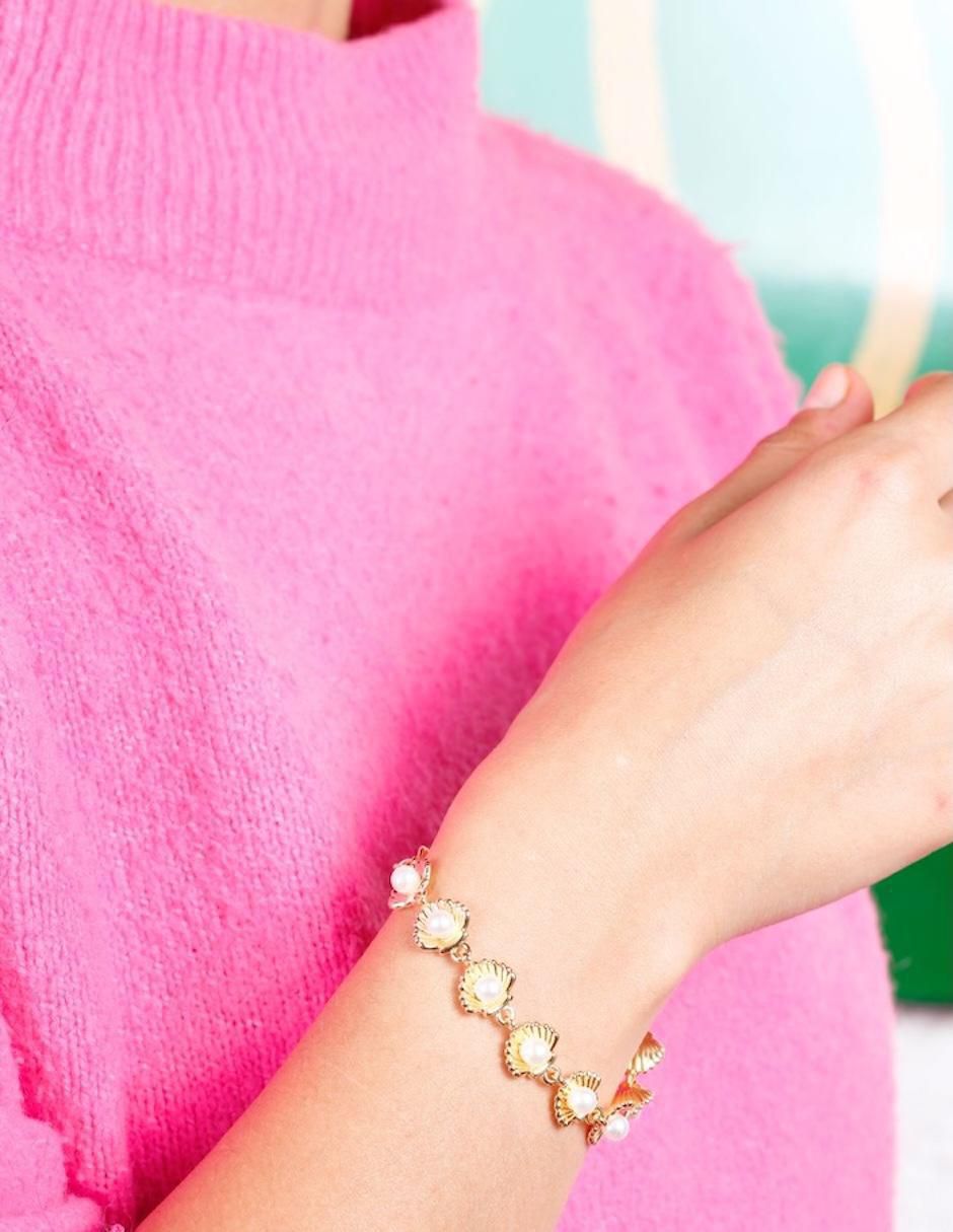 Pulsera con acabado baño de oro